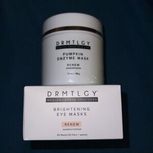 DRMTLGY NEW IN BOX PUMPKIN ENZYME MASK & BRIGHTENING EYE MASKS